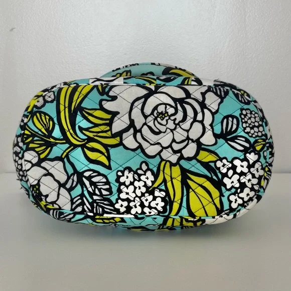 VERA BRADLEY SWEETHEART SHOULDER BAG Purse ISLAND BLOOMS Floral Teal/Green - Picture 6 of 13